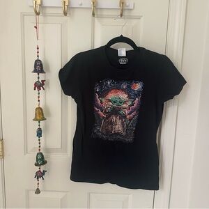 Star Wars Black Yoda T-Shirt